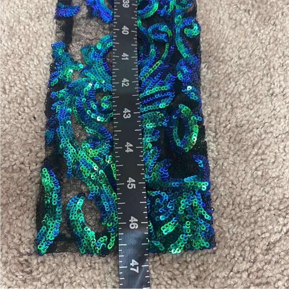 Chaps, Green Sequin, Size Small - image 6